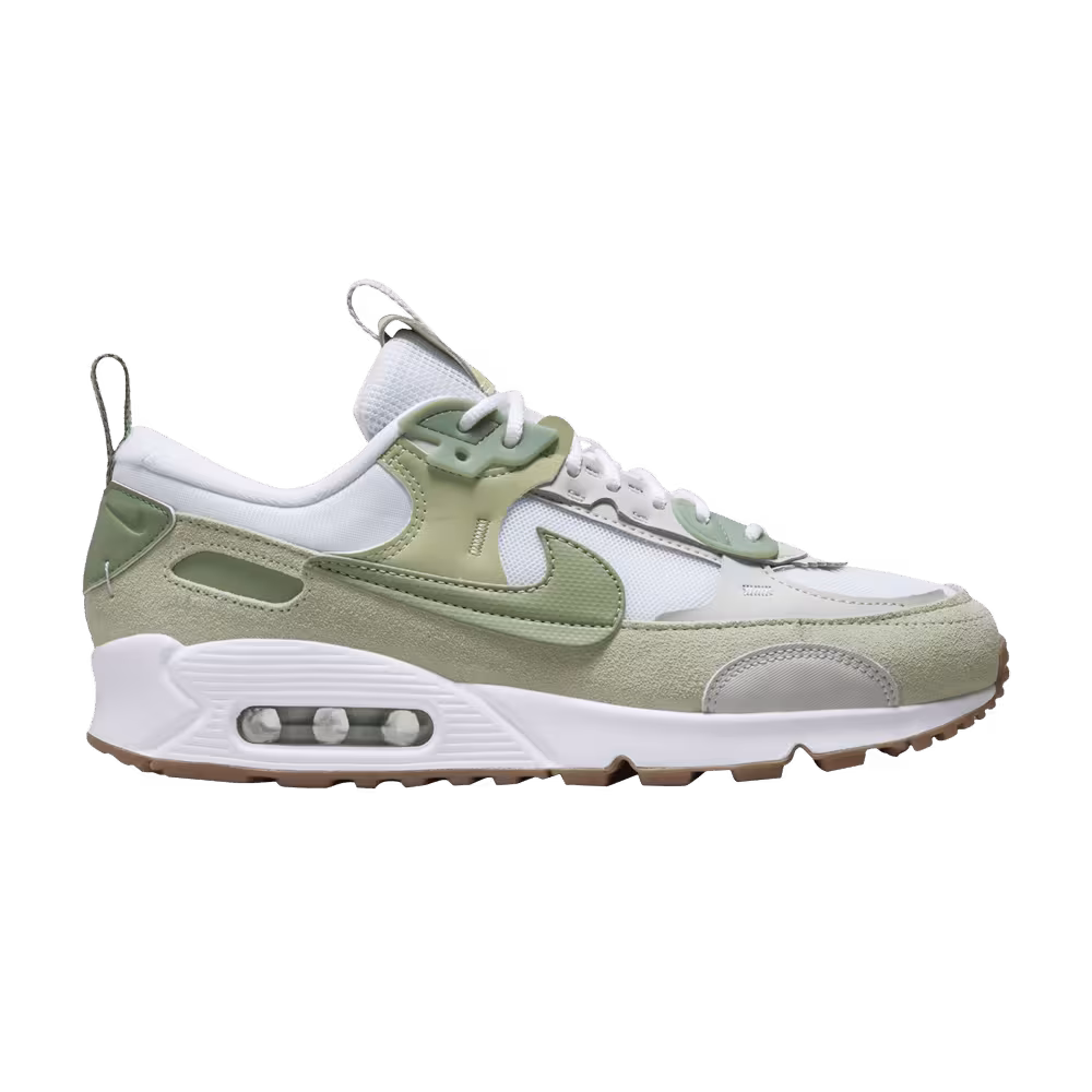 Nike Women's Air Max 90 Futura White Olive Aura