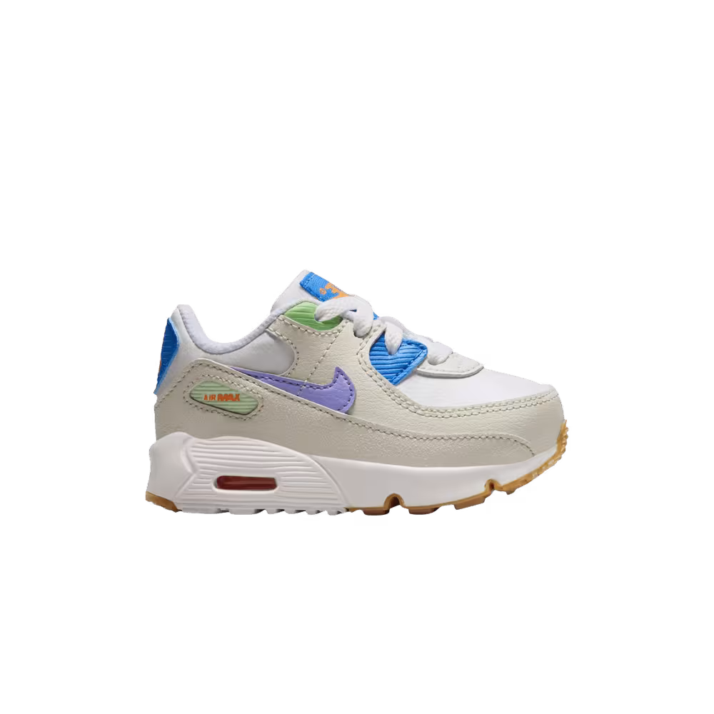 Nike Air Max 90 Leather TD White Purple Pulse