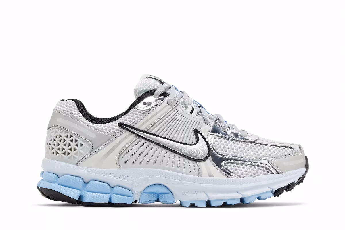 Nike Women's Air Zoom Vomero 5 Metallic Silver Blue Tint, view 2
