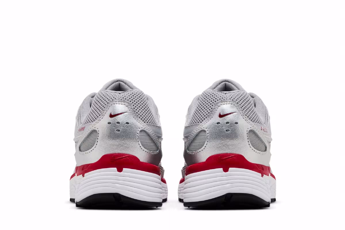 Nike P-6000 Metallic Silver Gym Red, view 7