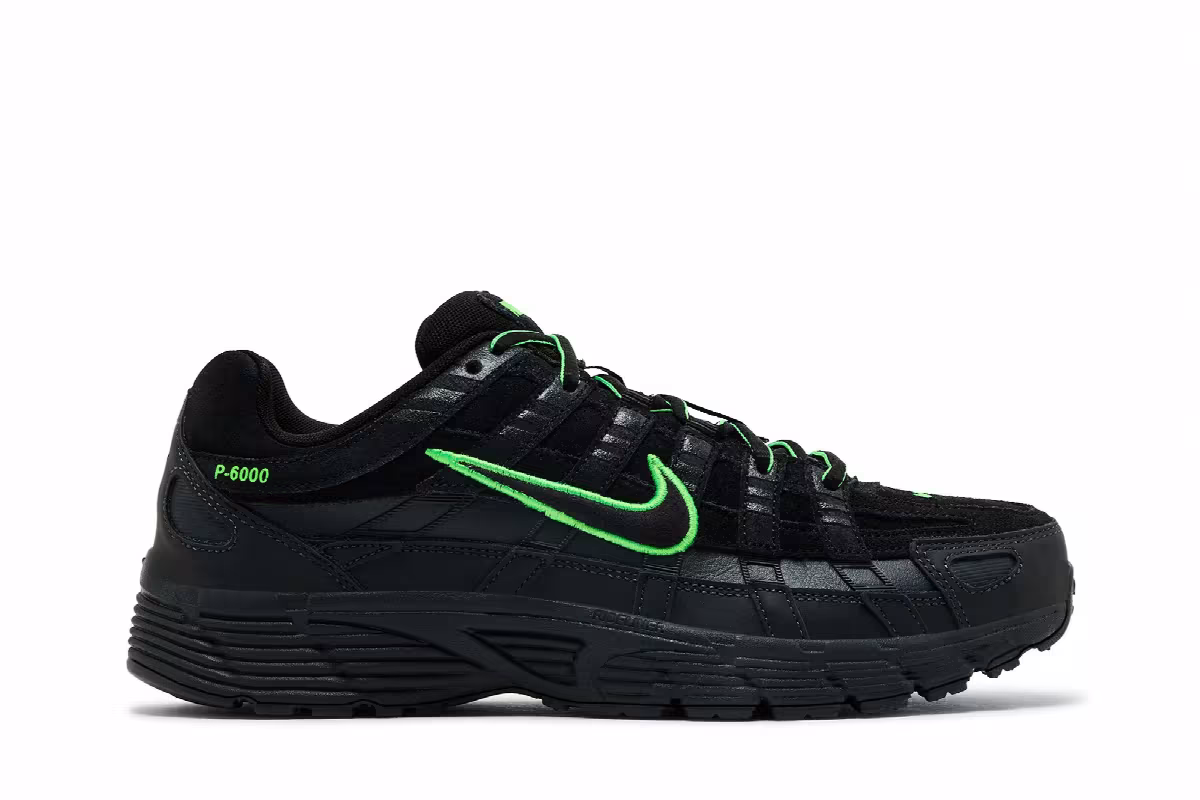 Nike P-6000 Premium Black Impact Green, view 2