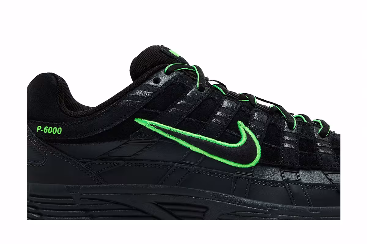 Nike P-6000 Premium Black Impact Green, view 3