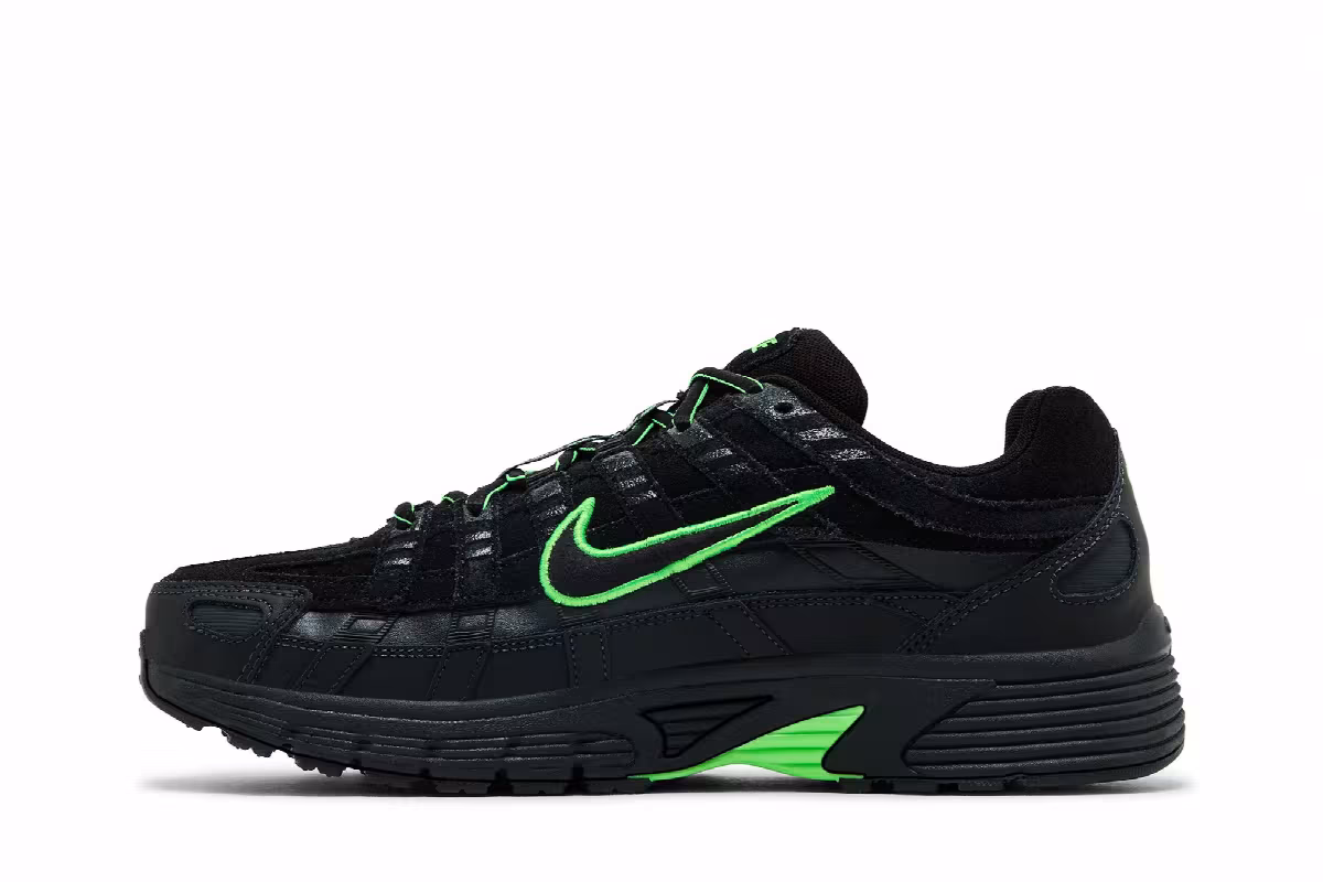Nike P-6000 Premium Black Impact Green, view 4