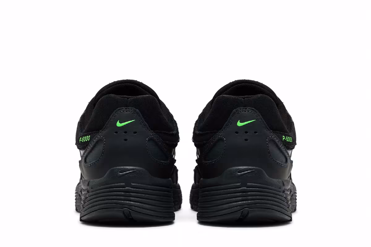 Nike P-6000 Premium Black Impact Green, view 7
