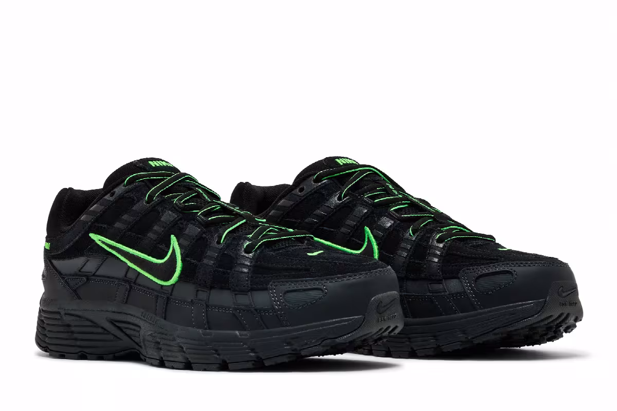 Nike P-6000 Premium Black Impact Green, view 9