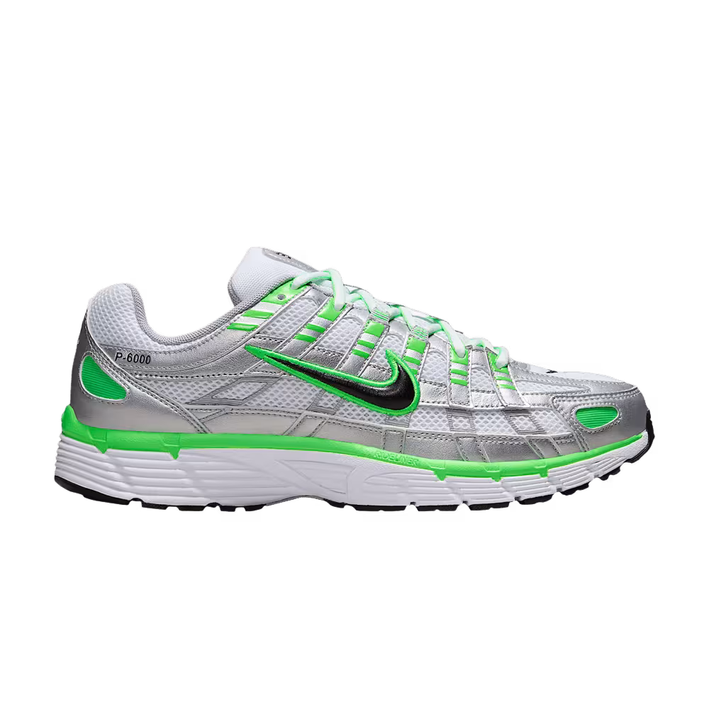 Nike P-6000 SE Metallic Silver Green Strike
