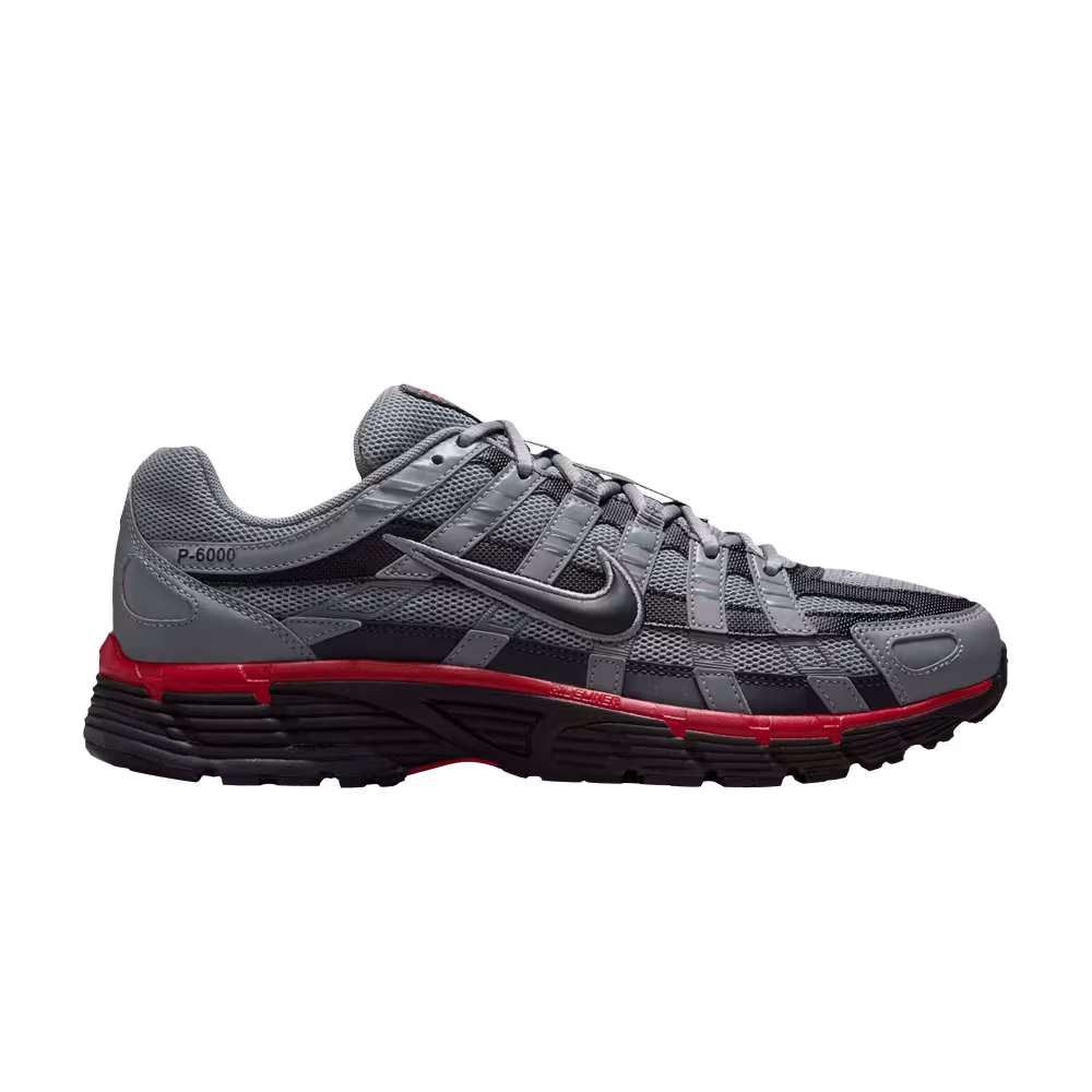 Nike P-6000 Cool Grey University Red