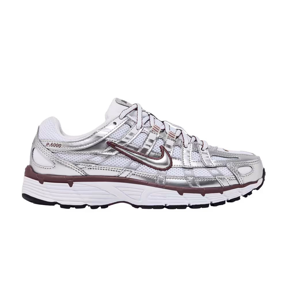 Nike Women's P-6000 White Metallic Silver