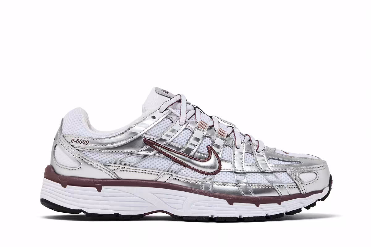 Nike Women's P-6000 White Metallic Silver, view 2