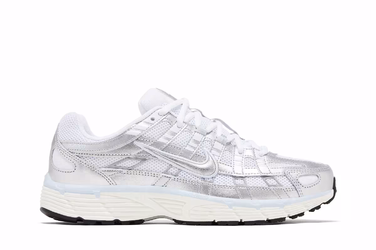Nike Women's P-6000 White Metallic Silver, view 2