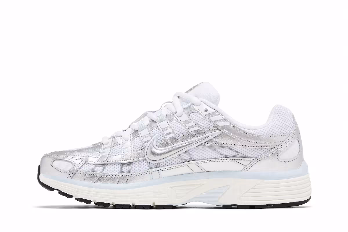 Nike Women's P-6000 White Metallic Silver, view 4