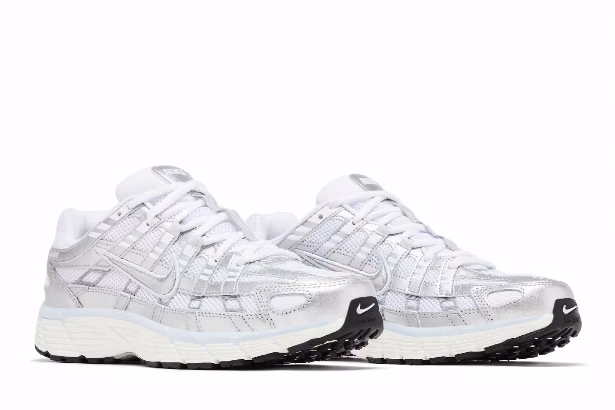 Nike Women's P-6000 White Metallic Silver, view 9