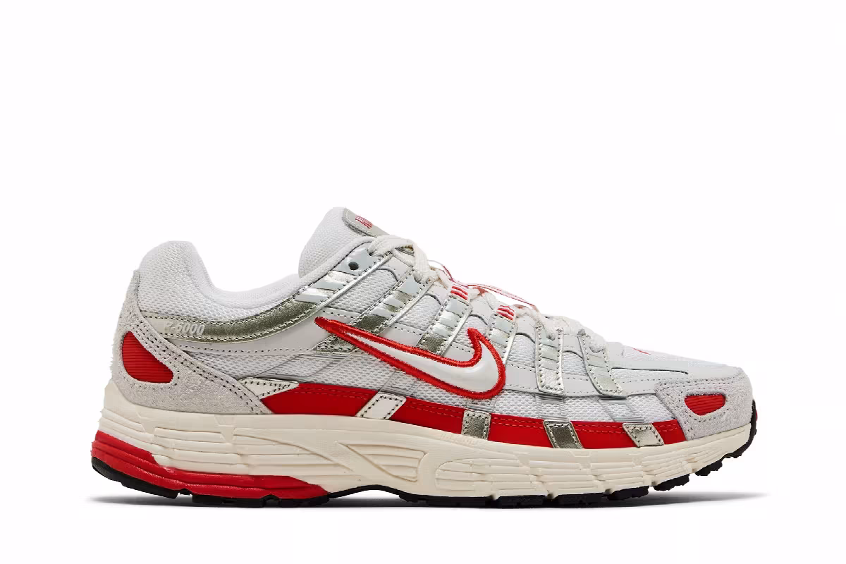 Nike Women's P-6000 Sail Picante Red, view 2