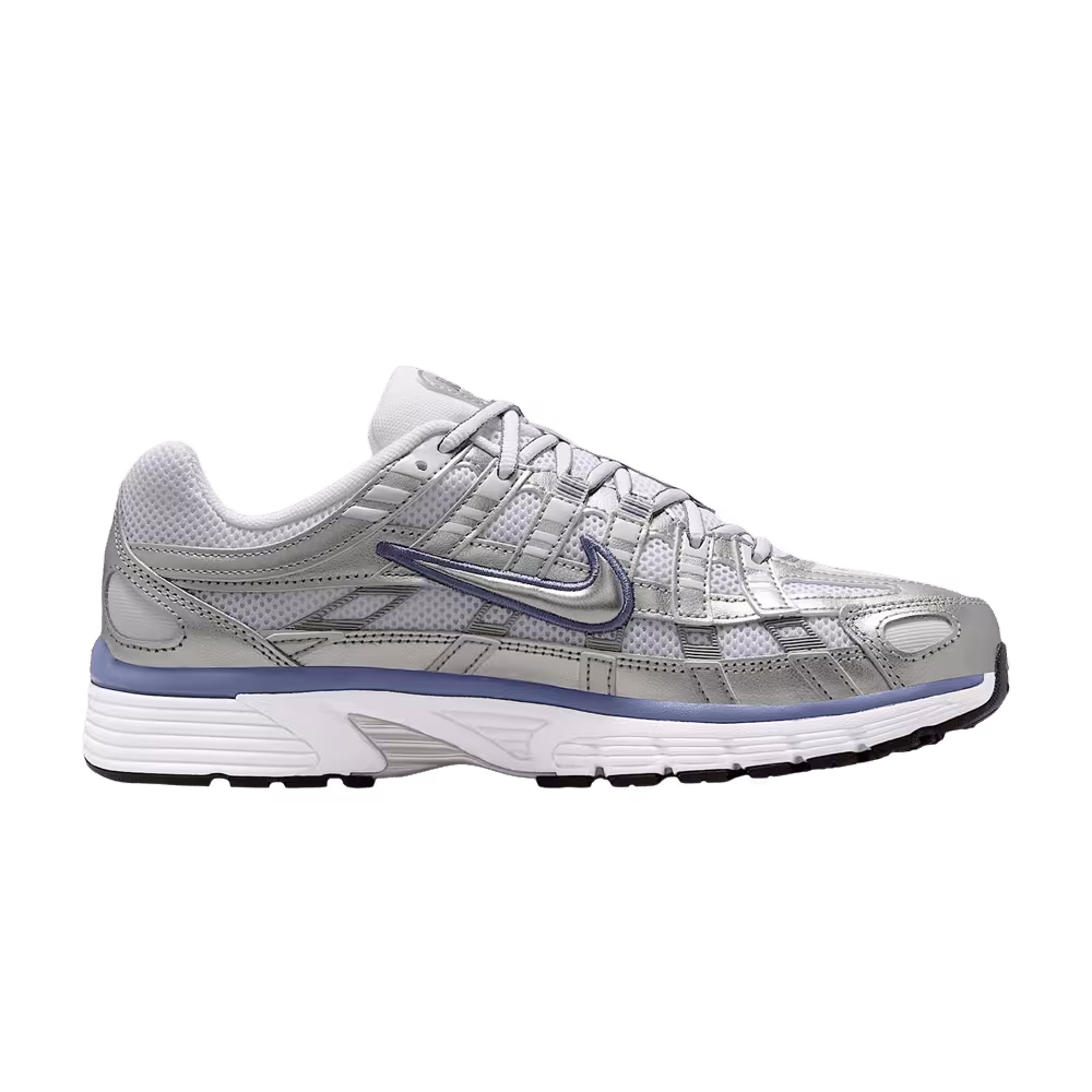 Nike Women's P-6000 Metallic Silver World Indigo