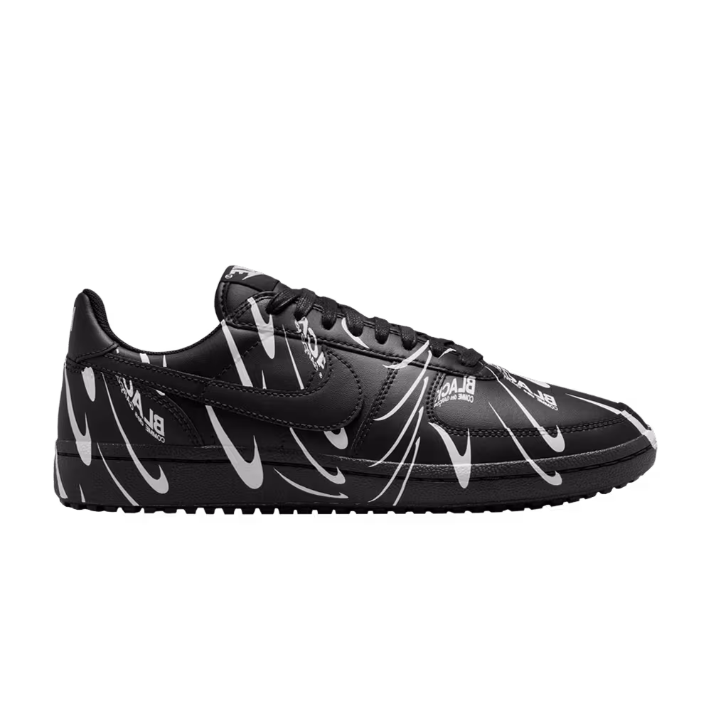 BLACK Comme des Garçons x Nike Women's Field General 82 Black White All-Over Print