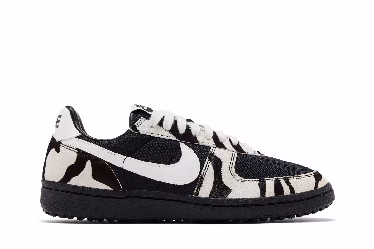 Nike Women's Field General Black Sail Zebra Print, view 2