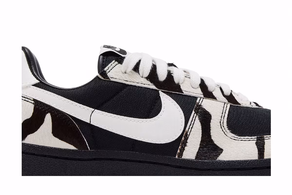 Nike Women's Field General Black Sail Zebra Print, view 3