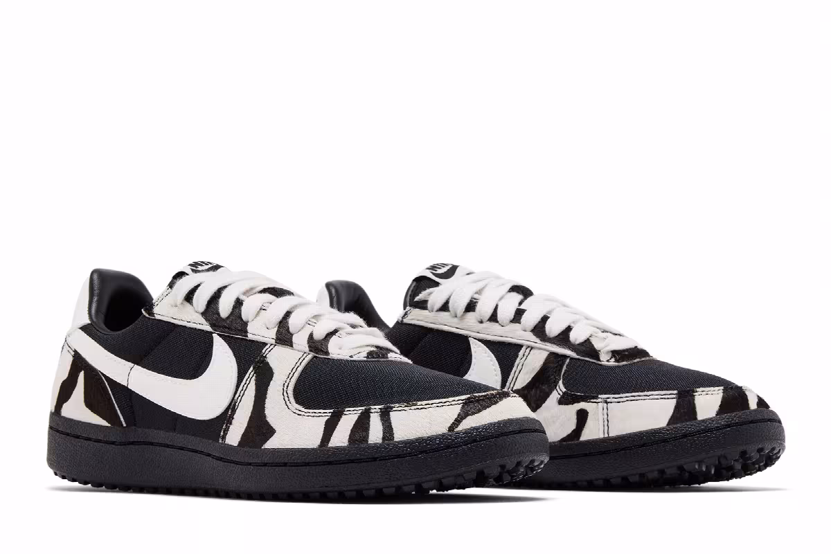 Nike Women's Field General Black Sail Zebra Print, view 9