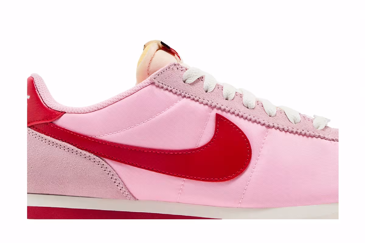 Nike Women's Cortez TXT Soft Pink Fire Red, view 3