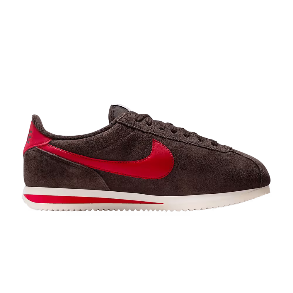 Nike Women's Cortez Velvet Brown University Red