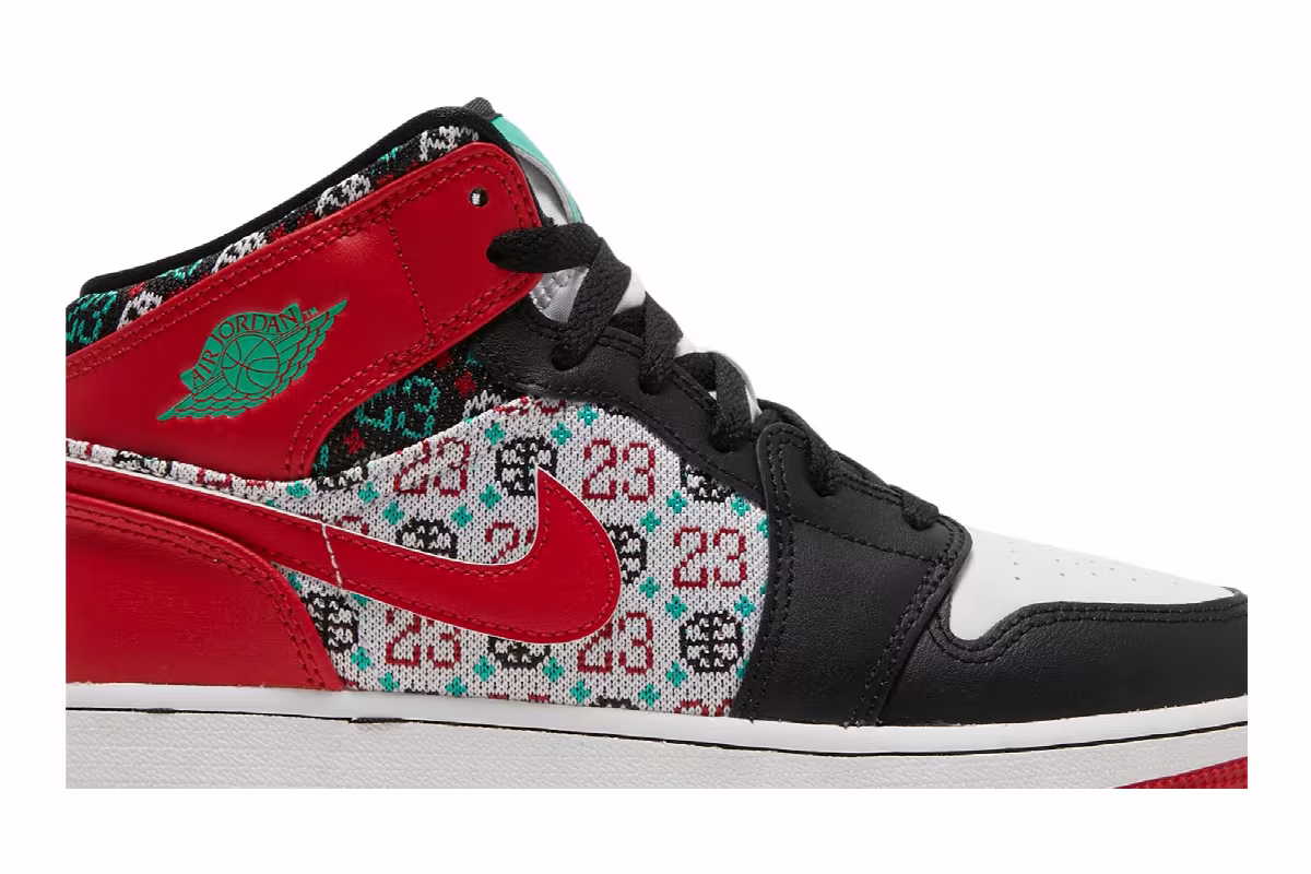 Air Jordan 1 Mid SE GS Ugly Christmas Sweater, view 3