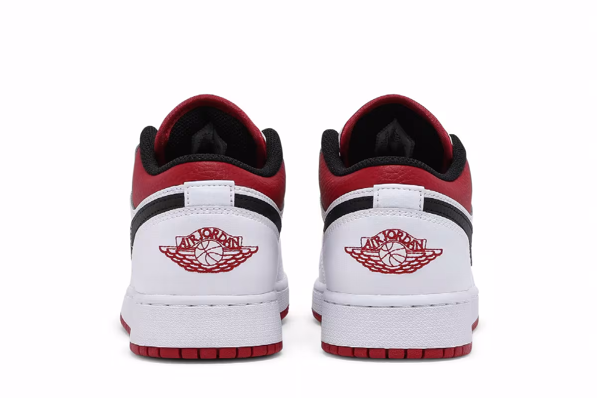 Air Jordan 1 Low GS White Gym Red, view 7
