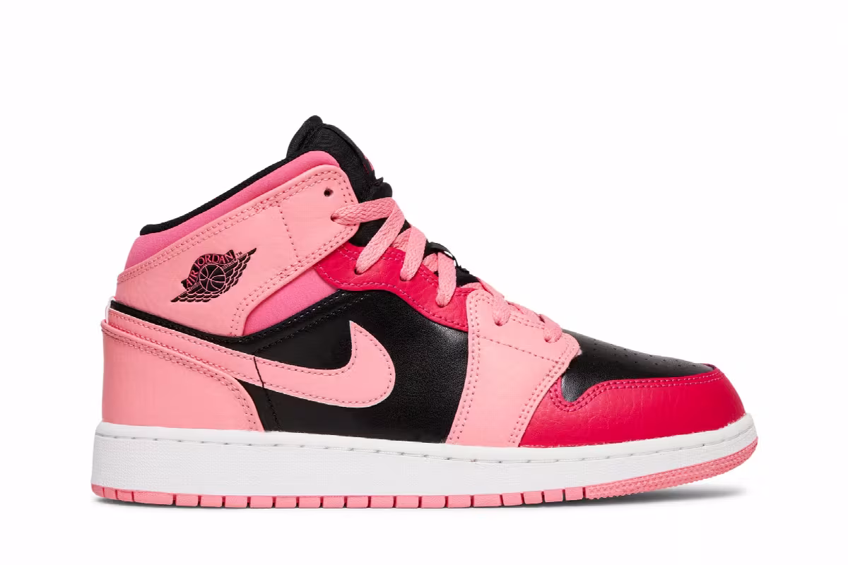 Air Jordan 1 Mid GS Coral Chalk, view 2