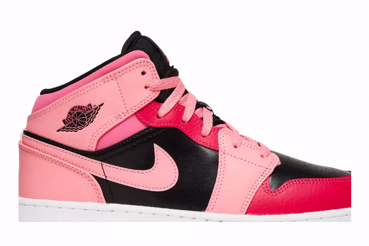 Air Jordan 1 Mid GS Coral Chalk, view 3