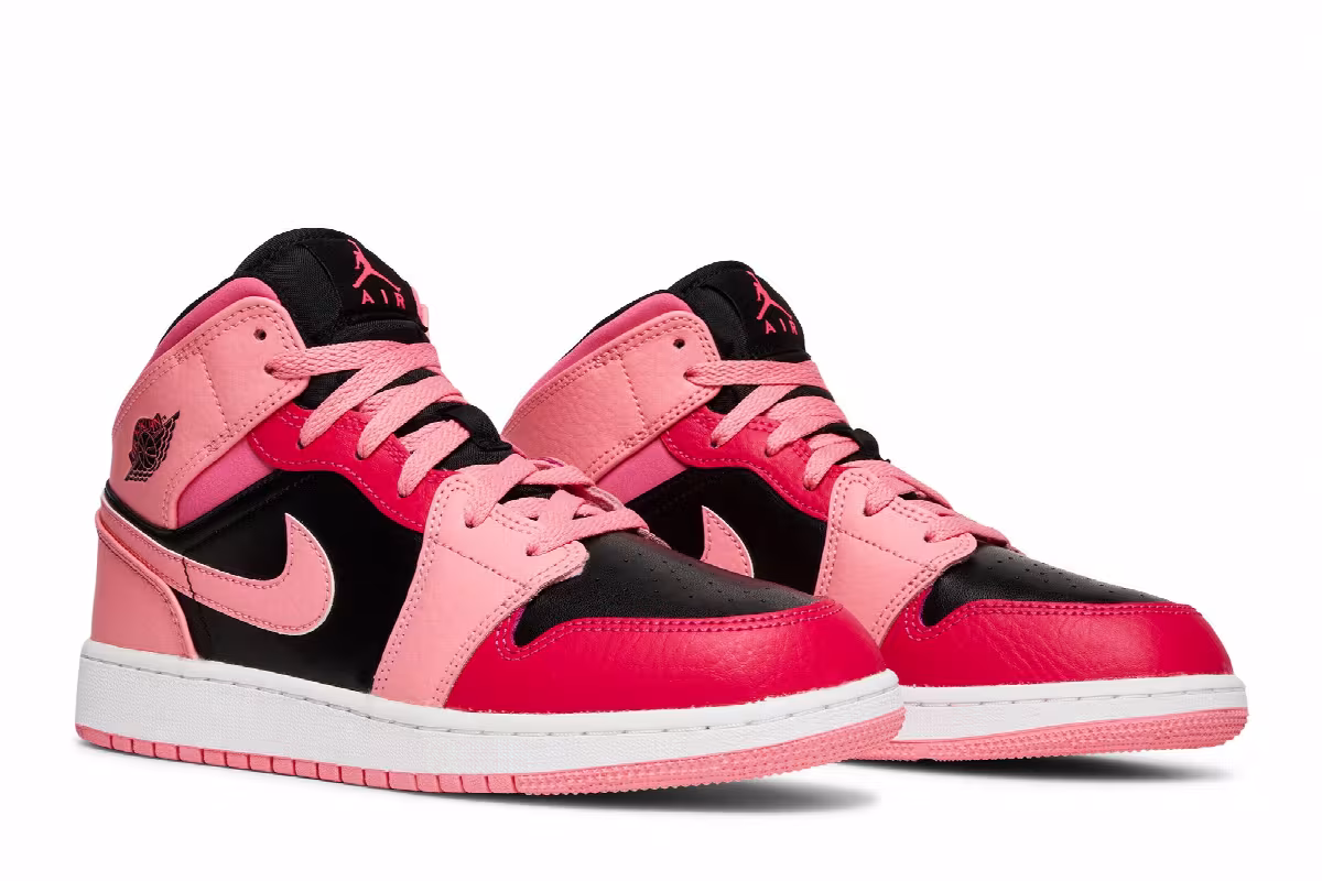 Air Jordan 1 Mid GS Coral Chalk, view 9