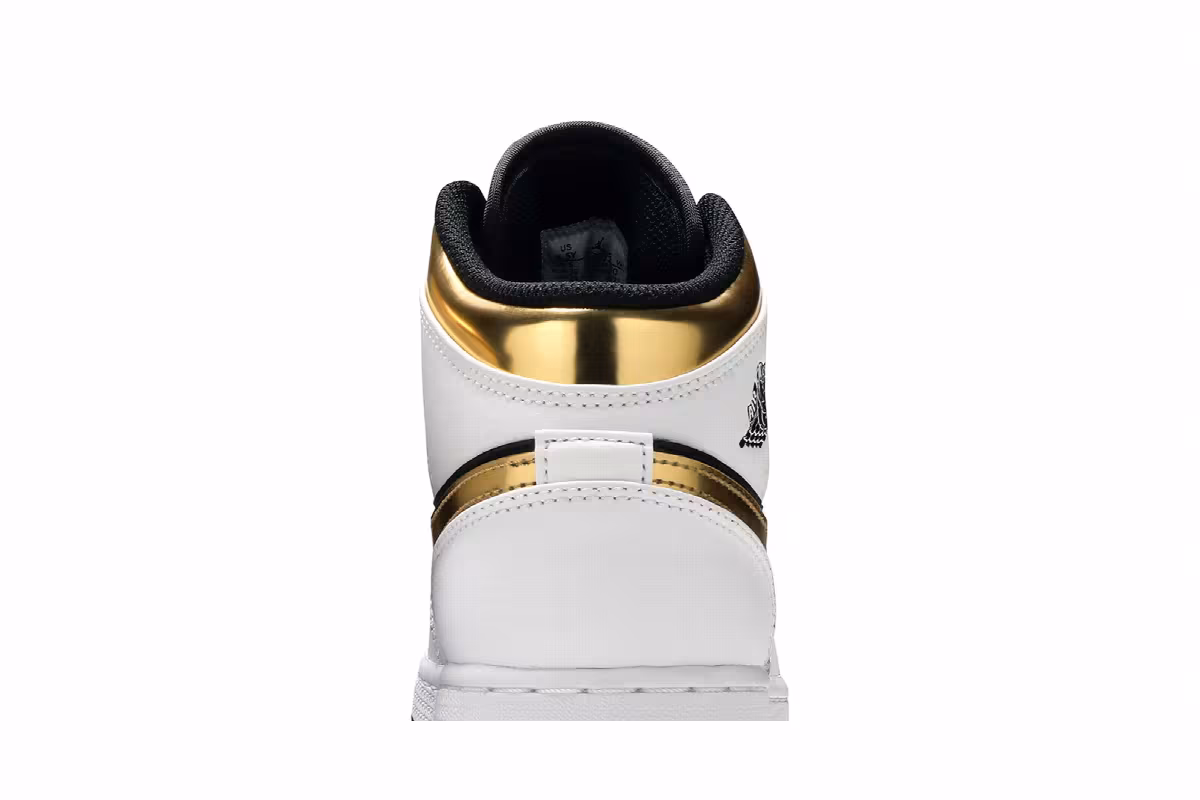 Air Jordan 1 Mid GS White Gold, view 8