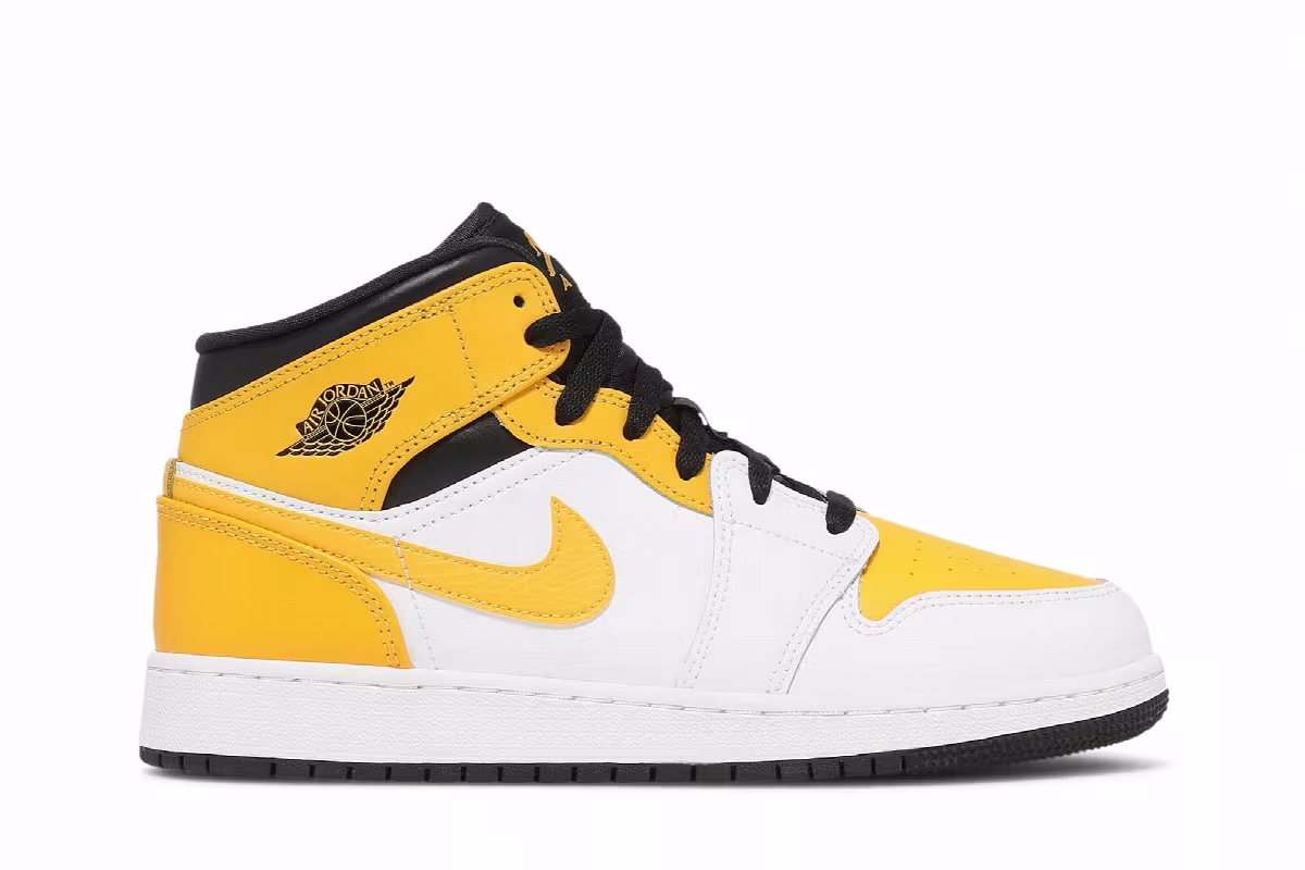 Air Jordan 1 Mid GS University Gold, view 2