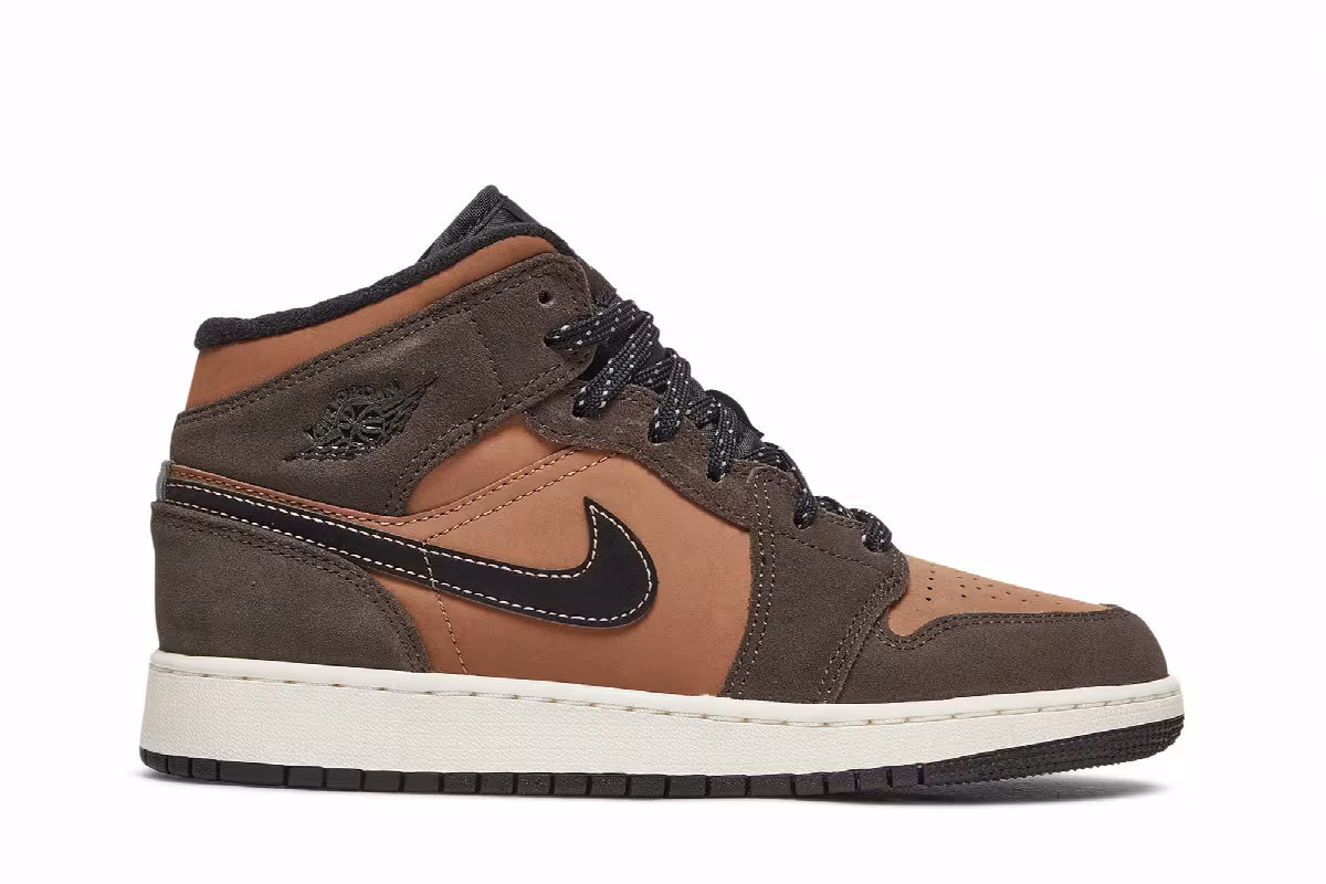 Air Jordan 1 Mid SE GS Earth Tone, view 2