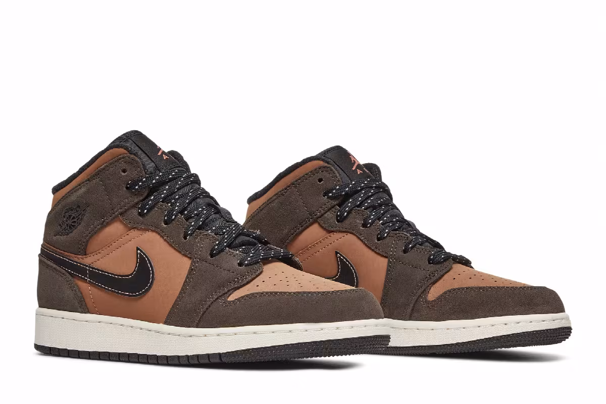 Air Jordan 1 Mid SE GS Earth Tone, view 9