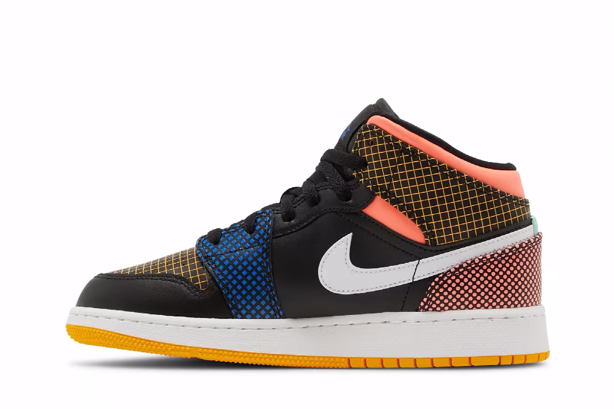 Air Jordan 1 Mid MMD GS Multi Grid, view 4