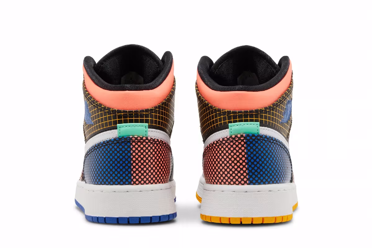 Air Jordan 1 Mid MMD GS Multi Grid, view 7