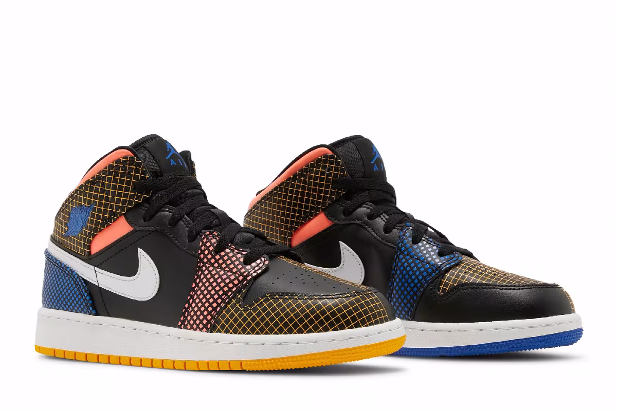 Air Jordan 1 Mid MMD GS Multi Grid, view 9