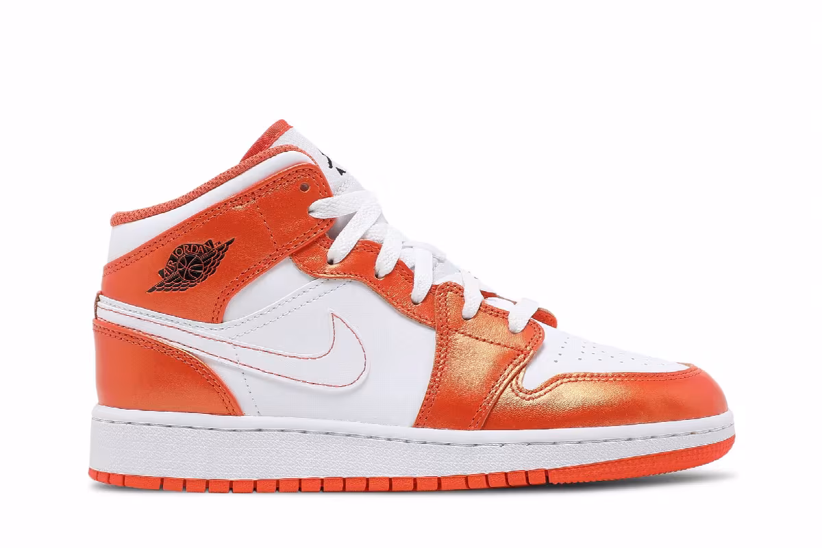 Air Jordan 1 Mid SE GS Electro Orange, view 2