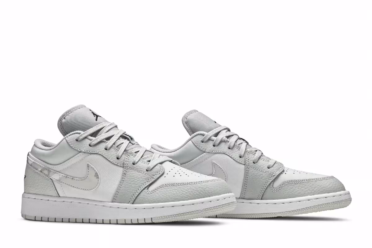 Air Jordan 1 Low SE GS White Camo, view 9