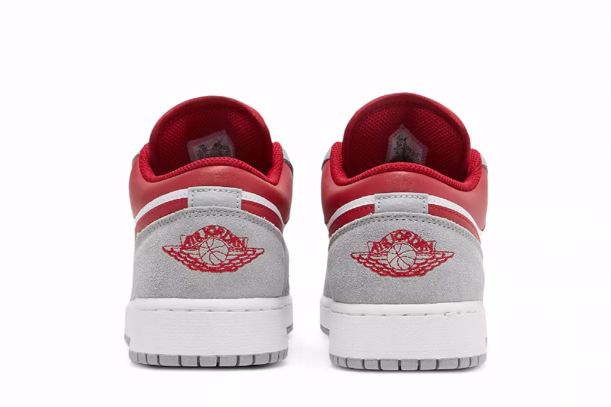 Air Jordan 1 Low SE GS Light Smoke Grey Gym Red, view 7