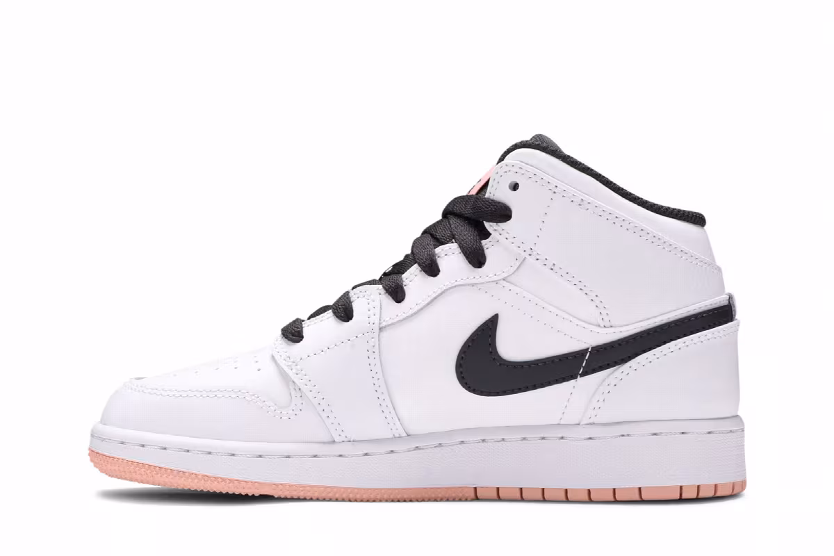 Air Jordan 1 Mid GS White Arctic Orange, view 4