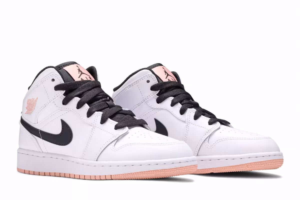 Air Jordan 1 Mid GS White Arctic Orange, view 9