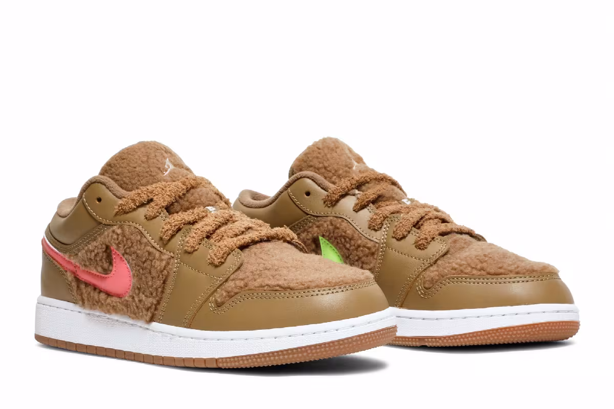 Air Jordan 1 Low Utility GS Teddy Bear, view 9