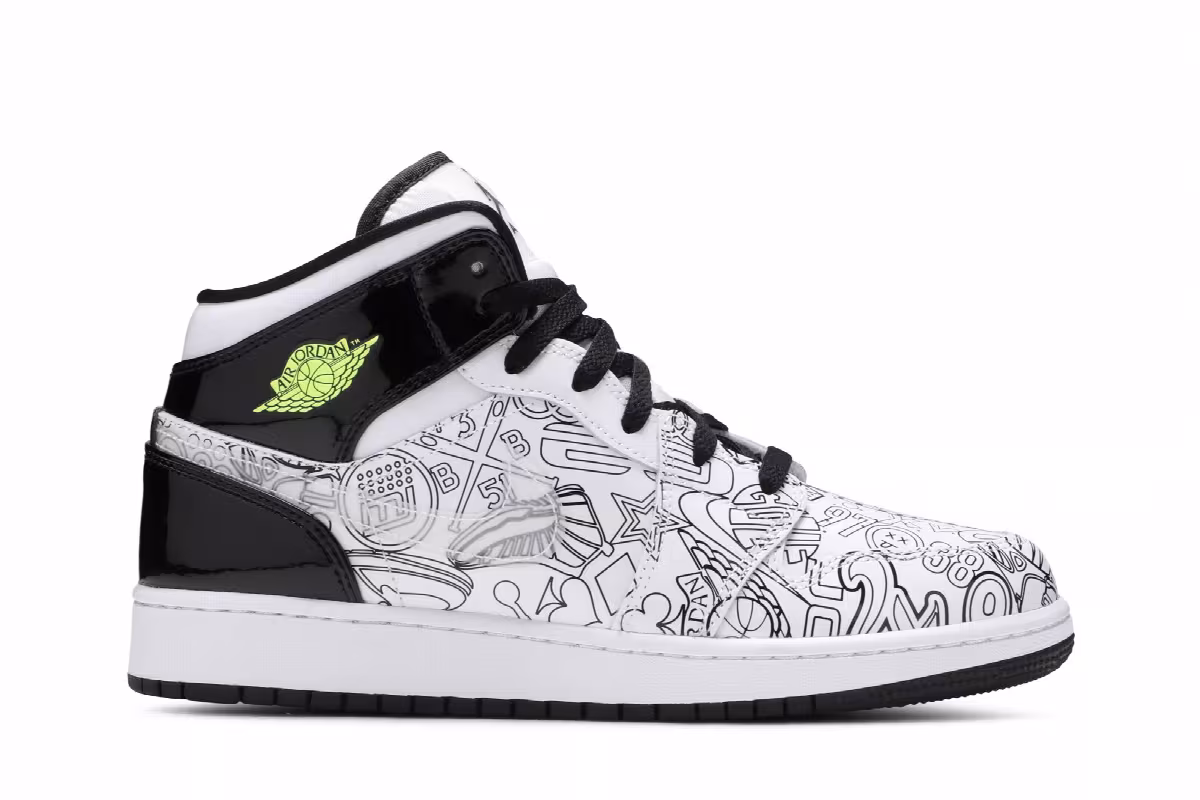 Air Jordan 1 Mid SE GS DIY, view 2
