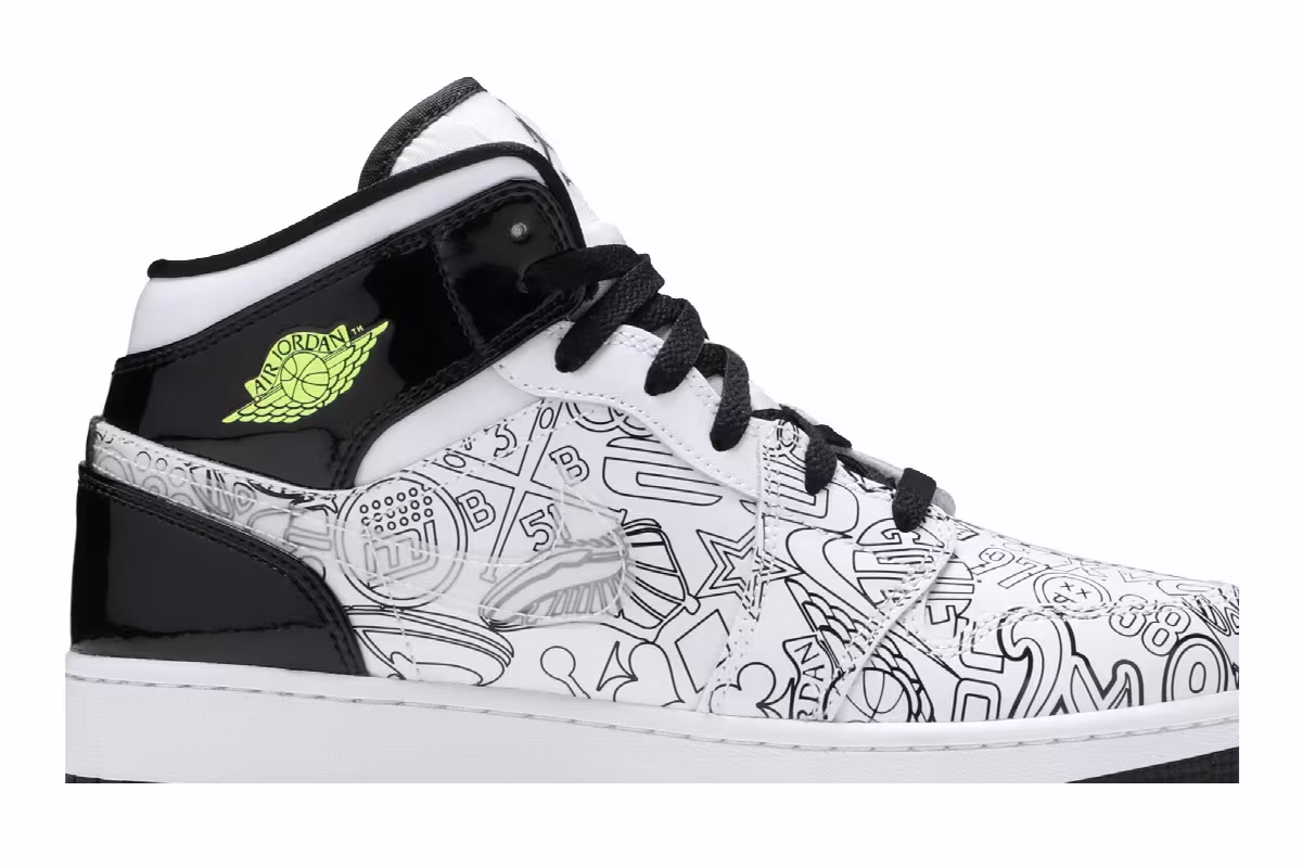 Air Jordan 1 Mid SE GS DIY, view 3