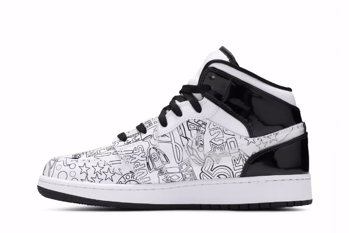 Air Jordan 1 Mid SE GS DIY, view 4