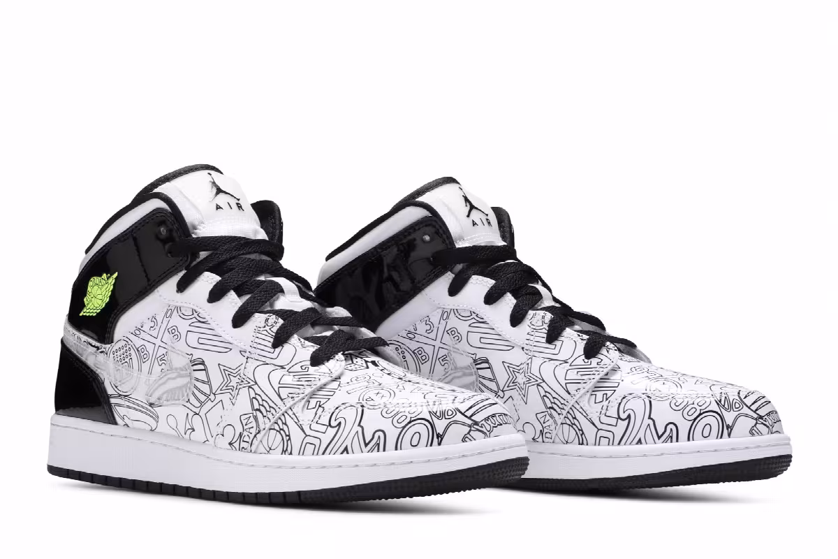 Air Jordan 1 Mid SE GS DIY, view 9