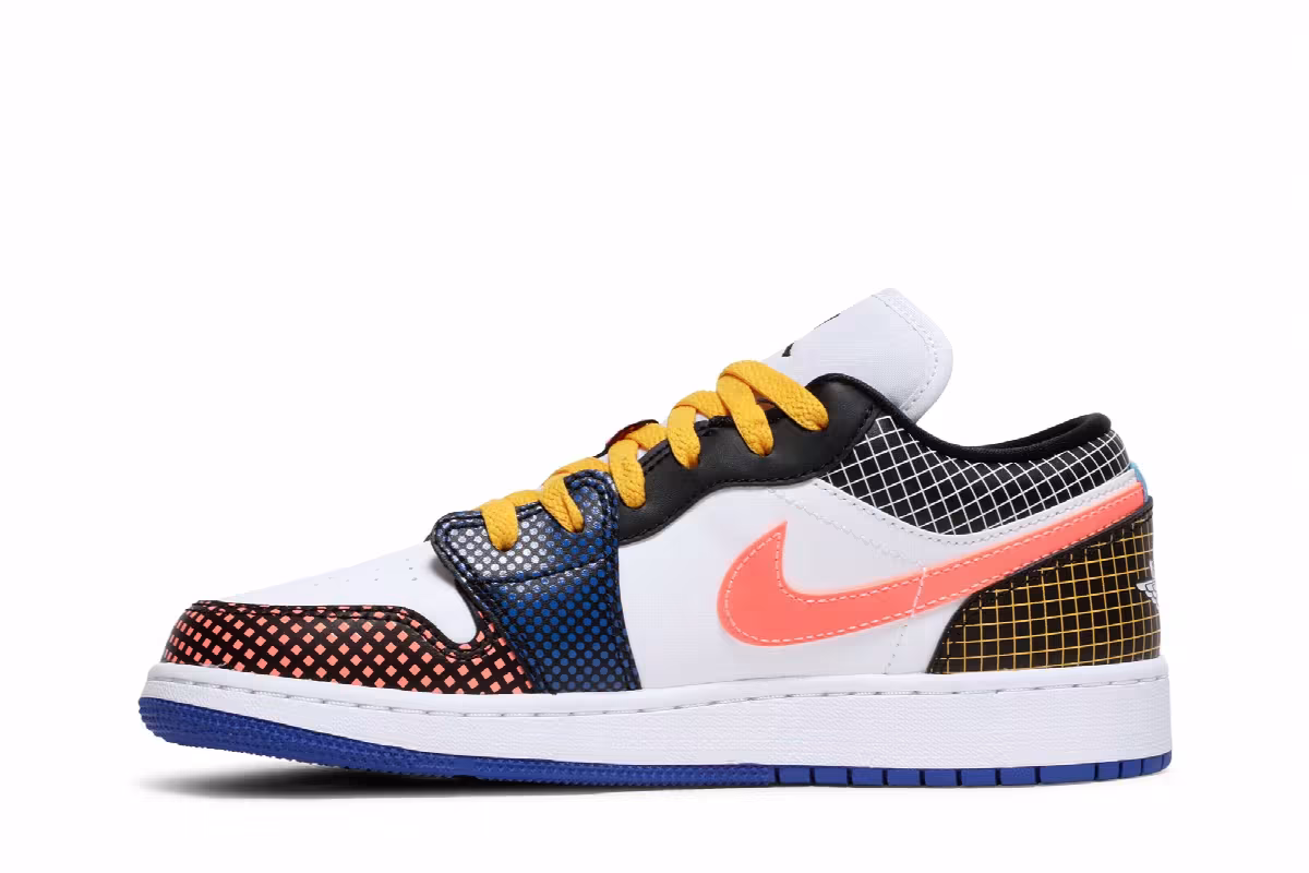 Air Jordan 1 Low MMD BG Multi Grid, view 4