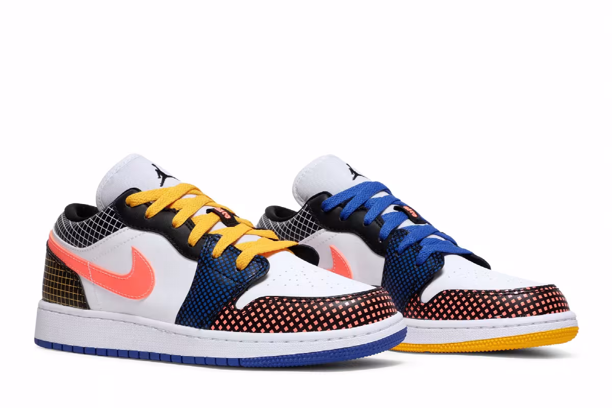 Air Jordan 1 Low MMD BG Multi Grid, view 9