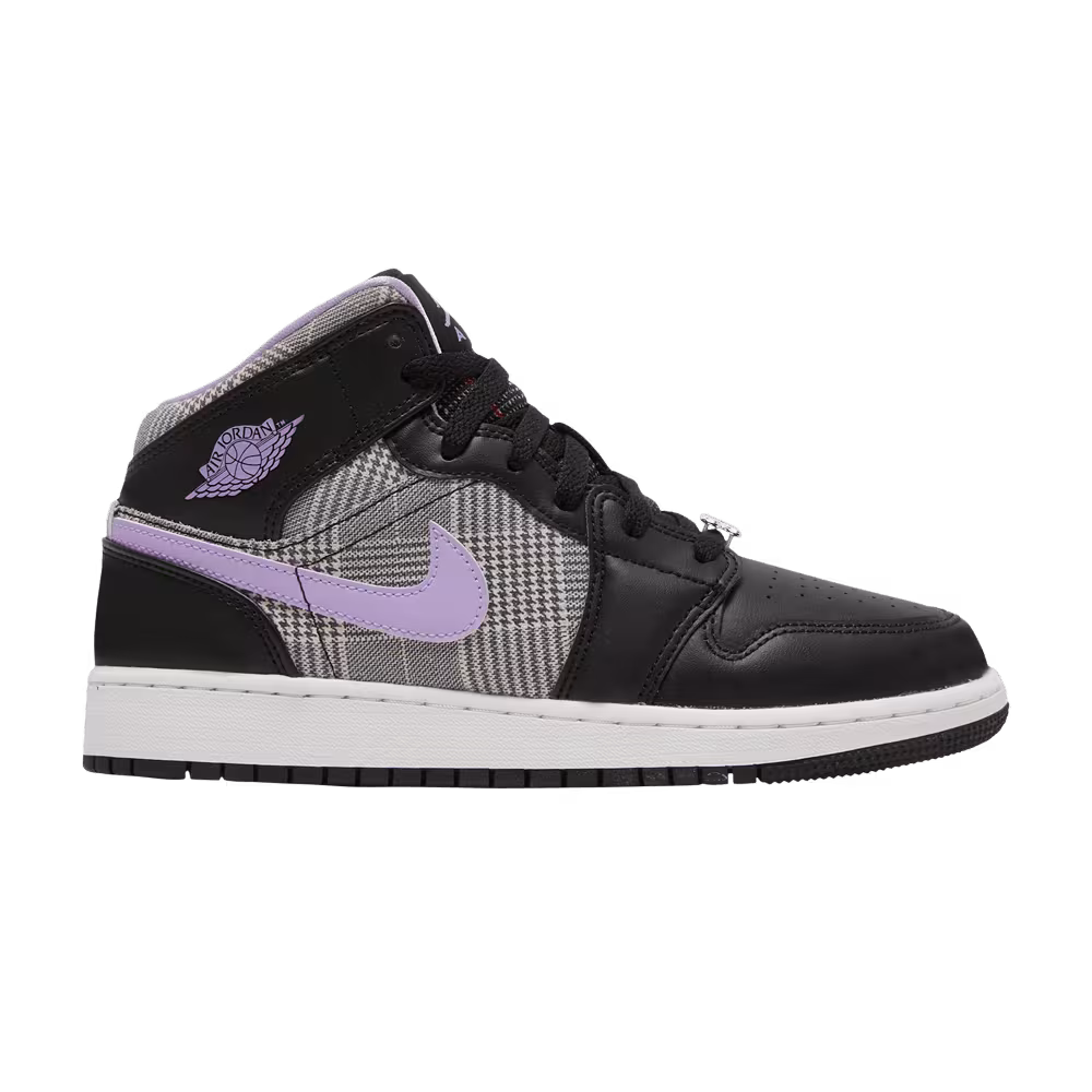 Air Jordan 1 Mid SE GS Houndstooth