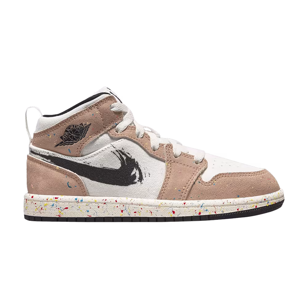 Air Jordan 1 Mid SE PS Brushstroke Paint Splatter